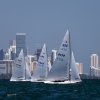 Star Class 8179, 8482, 8446 sailing in Bacardi Miami Sailing Week, day two.