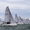 Melges 20 Class start at Bacardi Miami Sailing Week, day four.