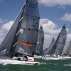 Melges 24 Class start at Bacardi Miami Sailing Week, day five.