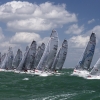 Melges 20 Class start at Bacardi Miami Sailing Week, day five.