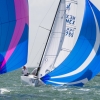 J70 Class 755 sailing at Bacardi Miami Sailing Week, day four.