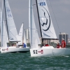 J70 Class 456 sailing at Bacardi Miami Sailing Week, day five.