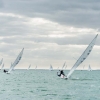 Star Class, bow 97, sailing at Bacardi Miami Sailing Week, day one.