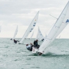 Star Class, bow 97, sailing at Bacardi Miami Sailing Week, day one.