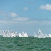 Star Class sailing at Bacardi Miami Sailing Week, day two.