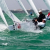 Star Class 8497 sailing at Bacardi Miami Sailing Week, day two.