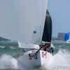 J70 Class 384 sailing at Bacardi Miami Sailing Week.