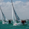 J70 Class 456 and 384 sailing at Bacardi Miami Sailing Week.