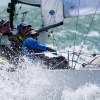 J70 Class 157 sailing at Bacardi Miami Sailing Week.