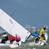 J70 Class 157 and 494 sailing at Bacardi Miami Sailing Week.