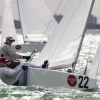 Star Class, bow 22, sailing at Bacardi Miami Sailing Week, day one.