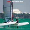 A Cat Class USA 311 sailing in Miami Sailing Week, day two.